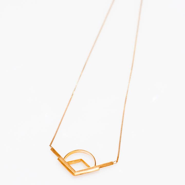 Double Mushroom Necklace + Semi-Circle RV for wholesale by Joana Mota Capitão Jewellery