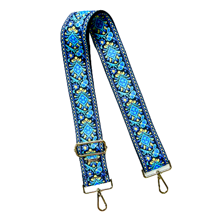 Thomas and Lee Company - Wholesale Bag Strap - Women's - Embroidered Guitar Straps - Assorted Prints + Florals - 10 Available4