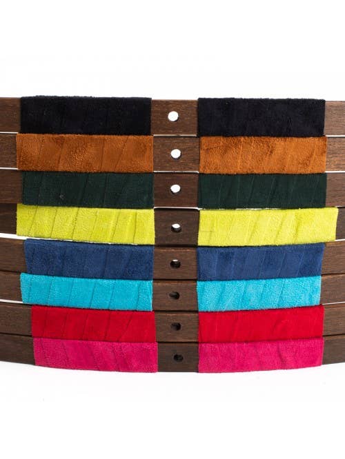 KALID MEDIEVAL – Großhandel Holzspielzeug – Kinder – Rustikaler Holzbogen mit Wildledergriff S und 3 Holzpfeilen mit Korkspitze - ST454F8