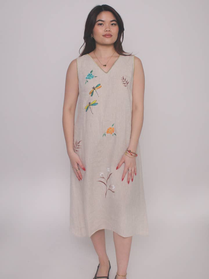 Abito in Lino 100% Dipinto a Mano per la vendita all'ingrosso da parte di All Bodies