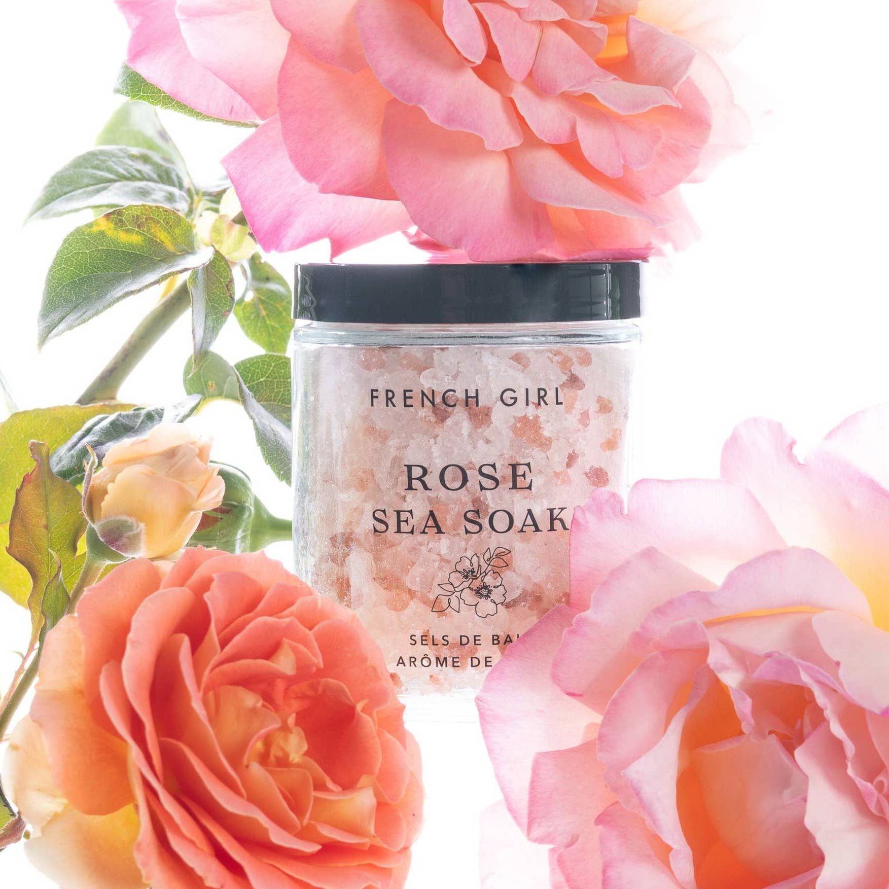 FRENCH GIRL - Wholesale Bath Salts - Organic Calming & Soothing Rose Bath Salts1