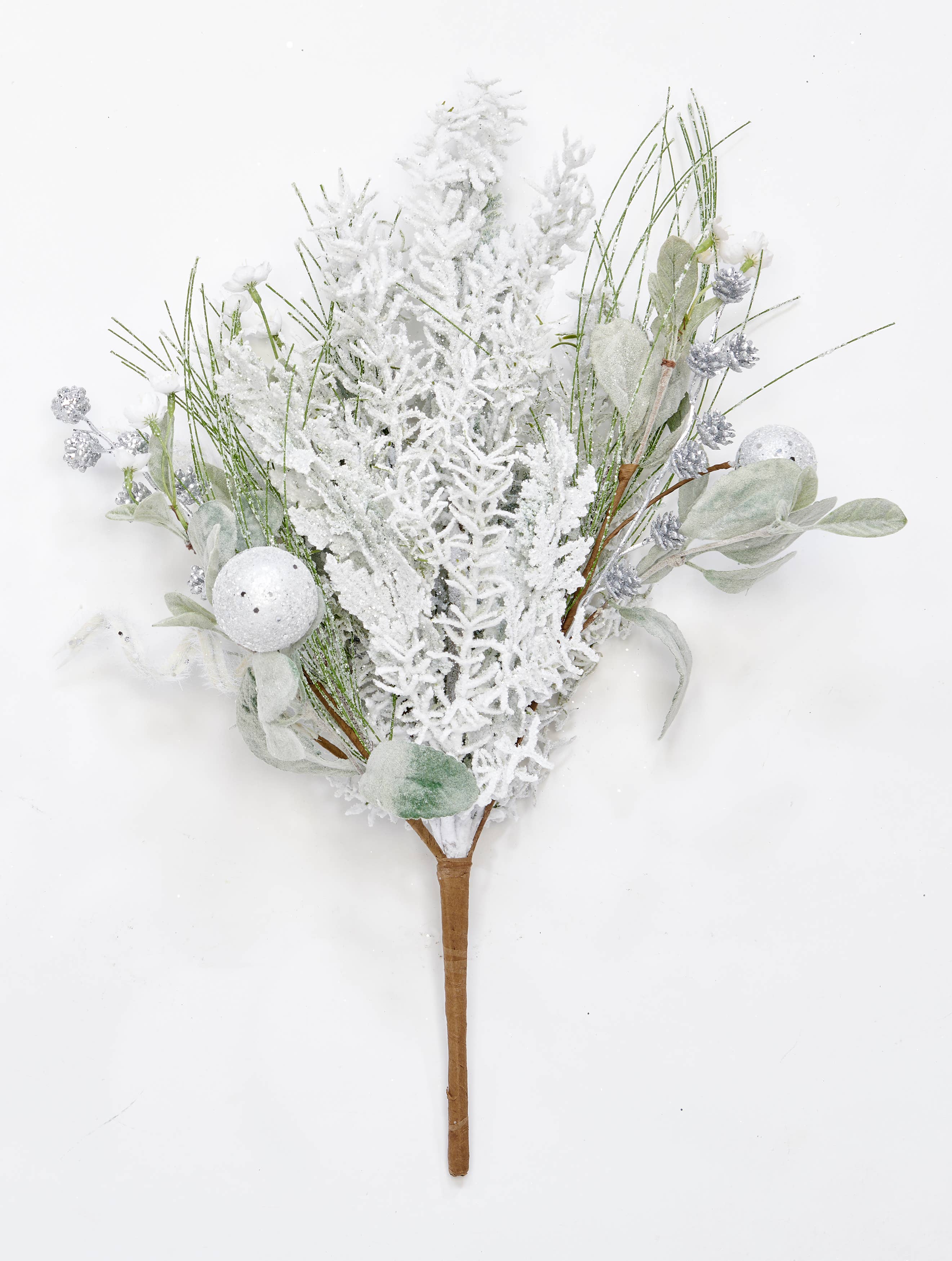 WORTH IMPORTS - Wholesale Artificial Flowers - 22" Bush with Glittered Balls & Leaves0