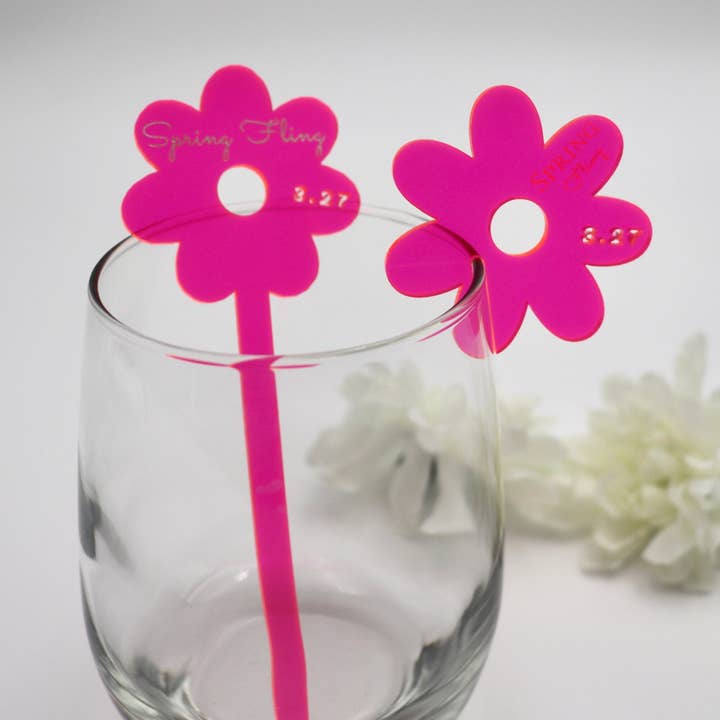 REMOVED BRAND - Wholesale Roerstaafje/stokje - Set van 12 Daisy Drink Roerders3