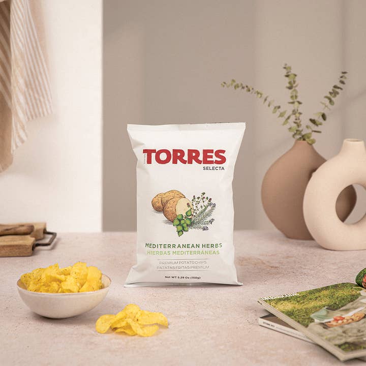 Patatas Torres - Venta al por mayor Patatas fritas - Patatas Torres Selecta Hierbas Mediterráneas 150G
