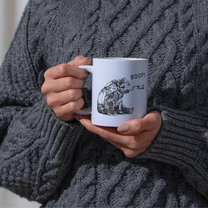 "Boop" Bjørn 11oz Keramisk Kaffekrus - Tåler Opvaskemaskine for engroshandel hos Handsome Sam's