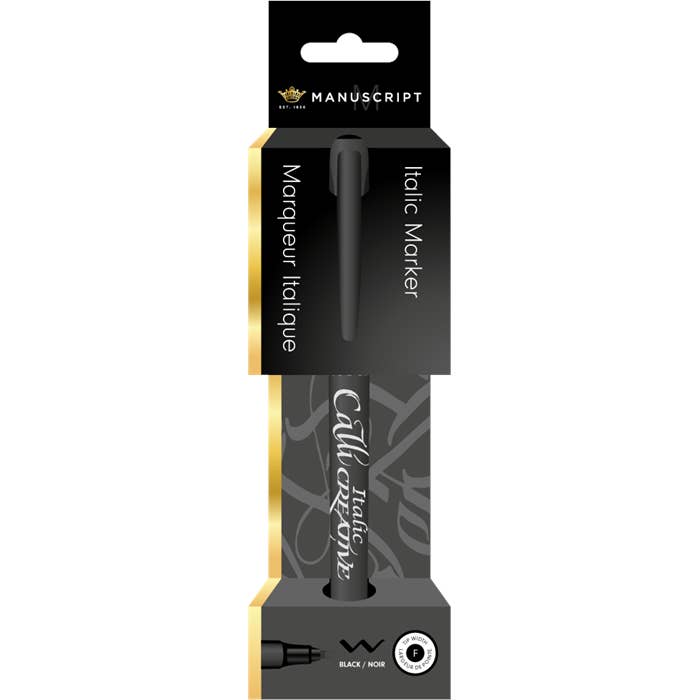 Manuscript - Wholesale Marker - Manuscript Callicreative Italic Markers - Black - Fine 1.4mm6