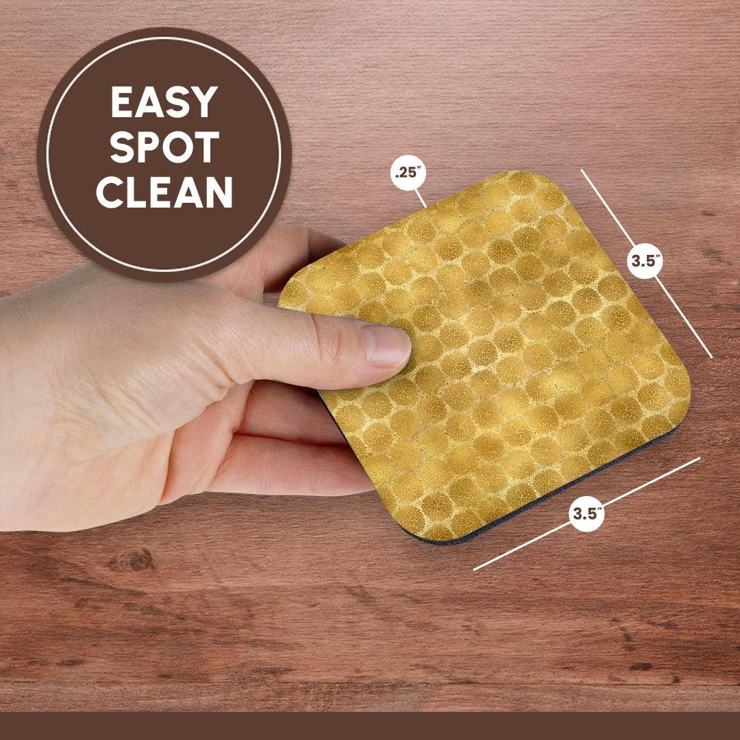 3dRose - Wholesale Coasters - 3dRose, Image of Gold Glitzy Floral, Coaster13