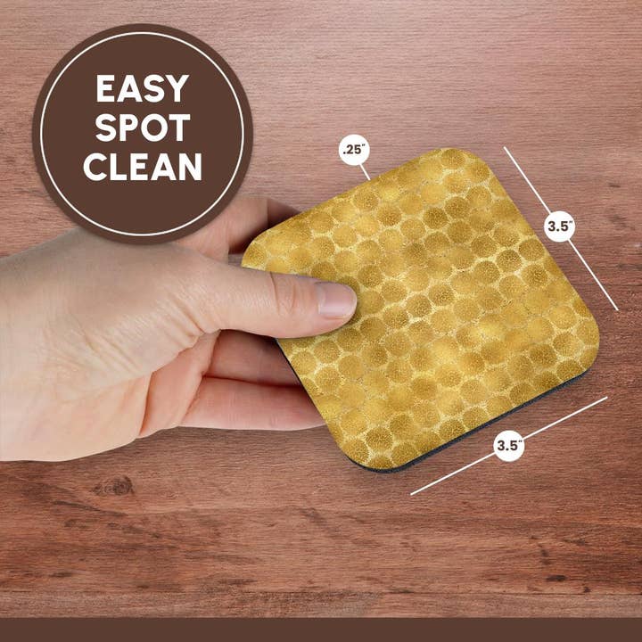 3dRose - Wholesale Coasters - 3dRose, Image of Gold Glitzy Floral, Coaster13