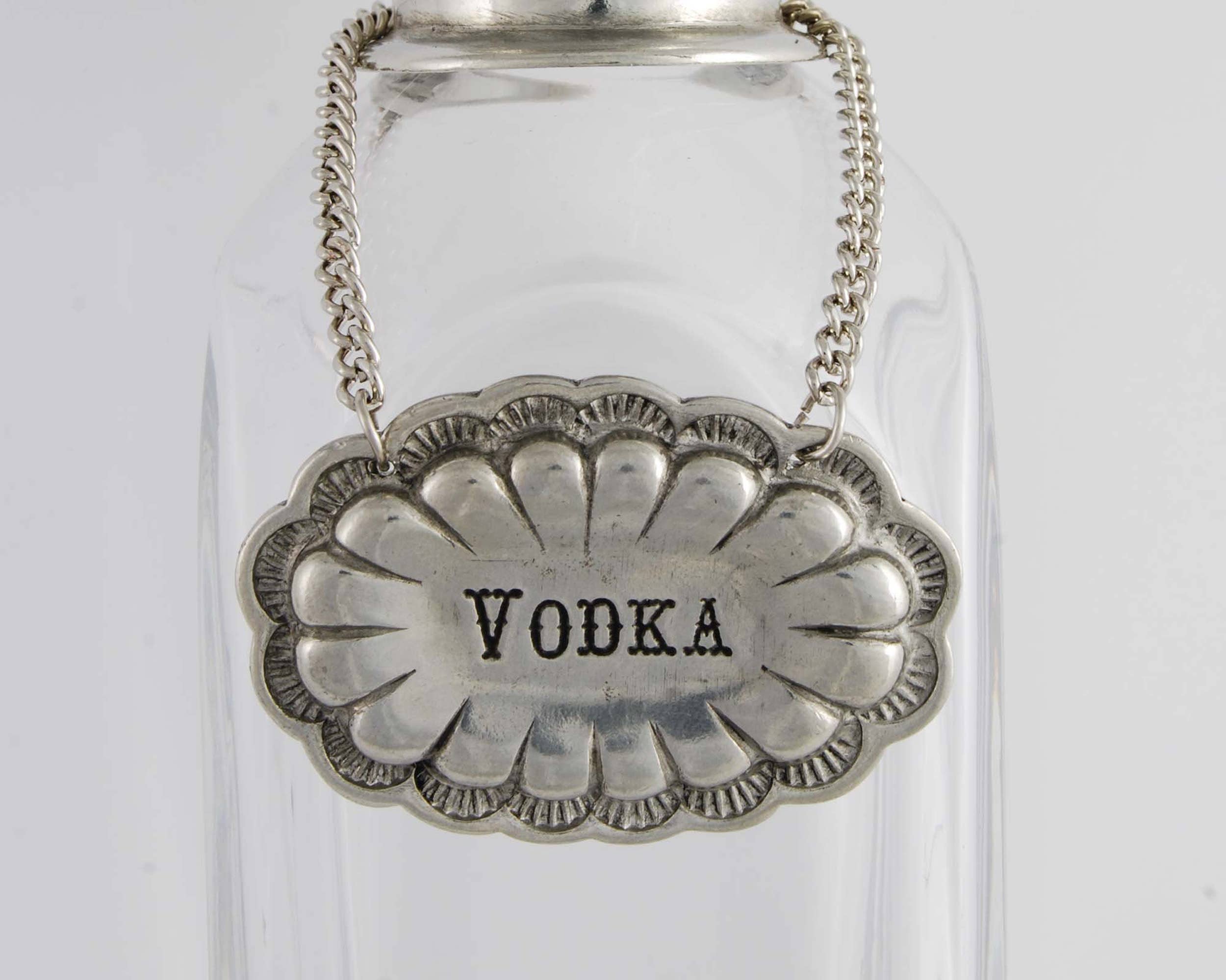 Vagabond House - Wholesale Decanter - Pewter Western Decanter Tags10