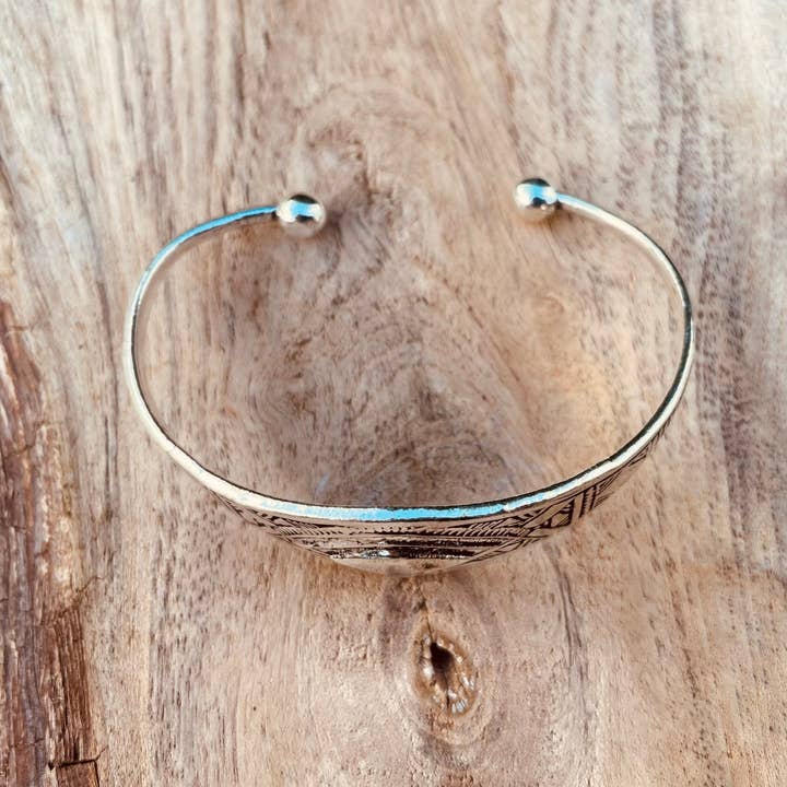 Kaali Boutique – wholesale Cuff bracelet – Tuareg Jewelery Silver Bracelet / Bangle / Cuff / Unisex / Boho / Ethnic / Rustic / Bohemian / Hippie / Gypsy / Geometric /7