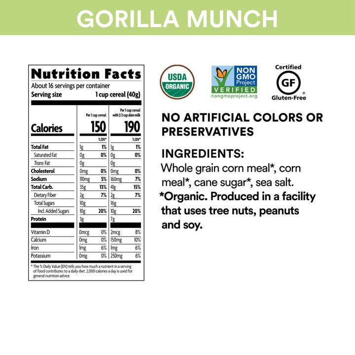 Gorilla Munch Cereal for wholesale by Nature's Path
