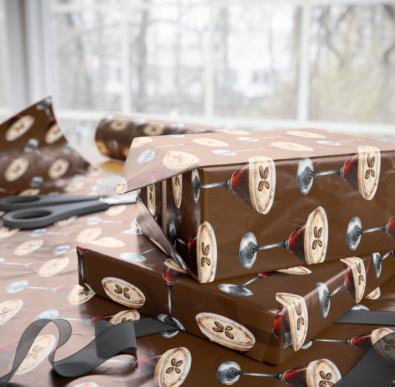 Buffalovely - Wholesale Wrapping Paper Roll - Wrapping Paper- Espresso Martini2