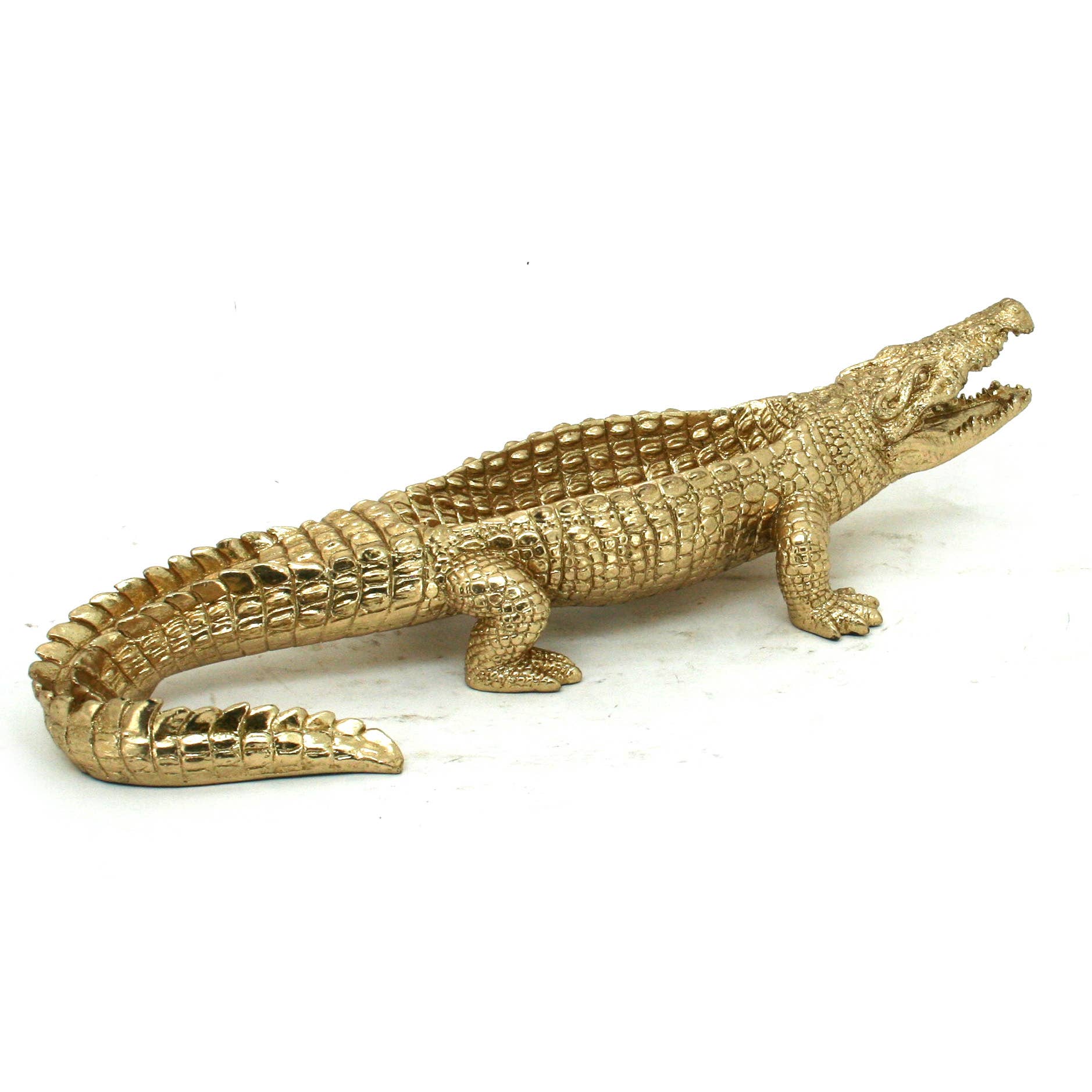 Modern World by Contrast Inc. - Wholesale Decorative Plate/Dish/Bowl - Gold Crocodile Bowl1