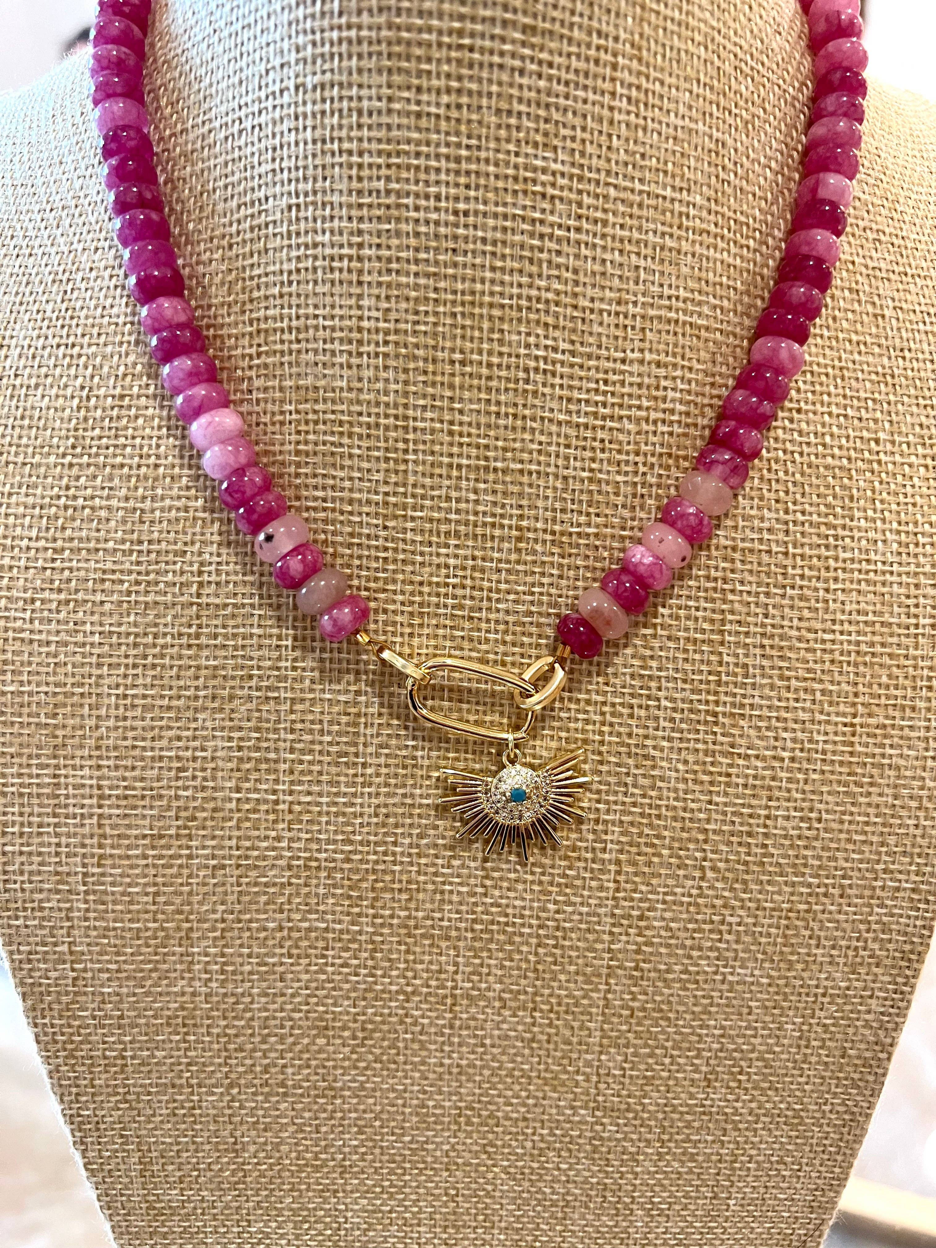 Grace Designs – Engroshandel Perlehalskæde – Lilla Jade karabinhage1