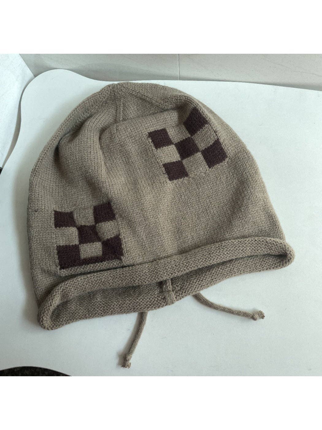 Funkyrel® Atzbranding Limited - Vendita all'ingrosso Berretto - Unisex - Haila - Berretto a Maglia a Quadri Unisex Versatile10