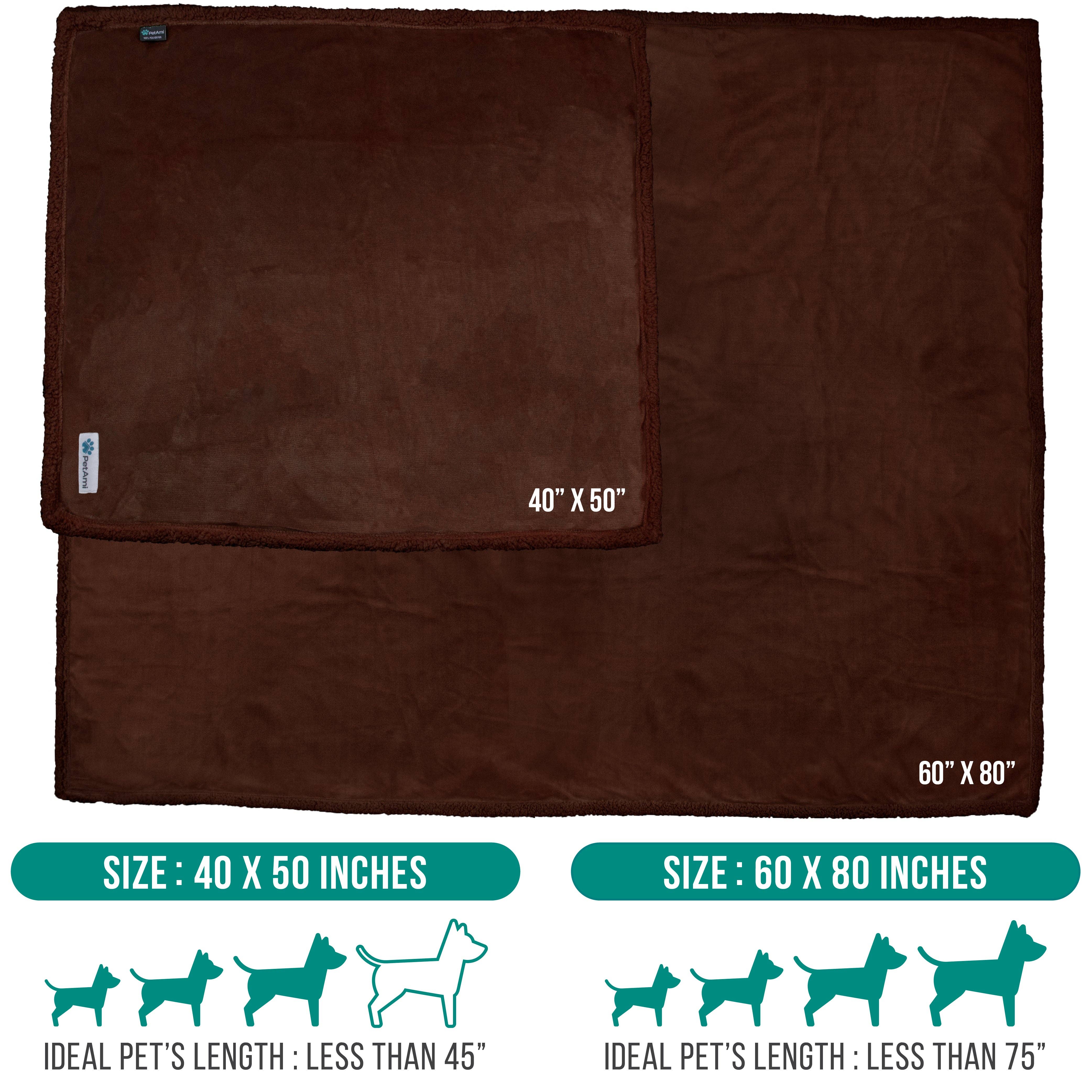 PetAmi - Vente Couverture – chat et chien - Couverture pour animaux en polaire réversible115