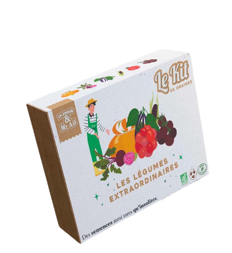 Dr. Jonquille & Mr. Ail - Venta al por mayor Semillas de plantas - Kits de jardinería - Caja de regalo vegetal Navidad3