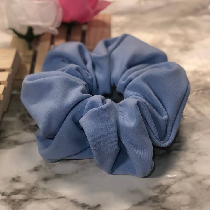 Sky Blue Oversized Scrunchie for wholesale by MadeBySusannah