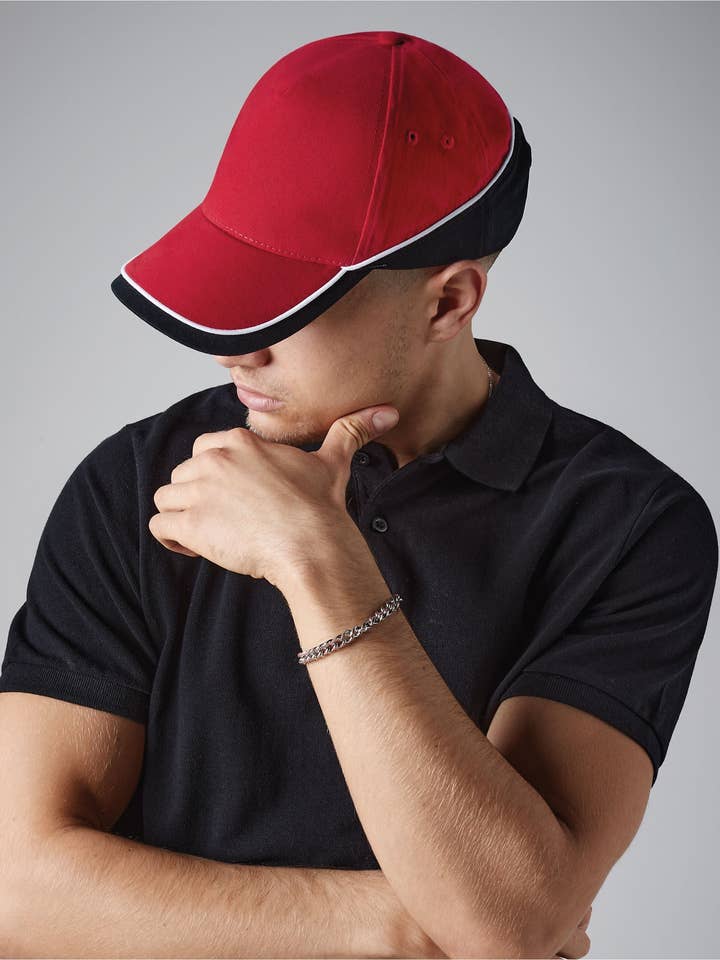 Casquette de compétition Beechfield Teamwear | Unisexe | Coton | Bicolore | 15 couleurs | Taille unique pour la vente par Logo Free Clothing