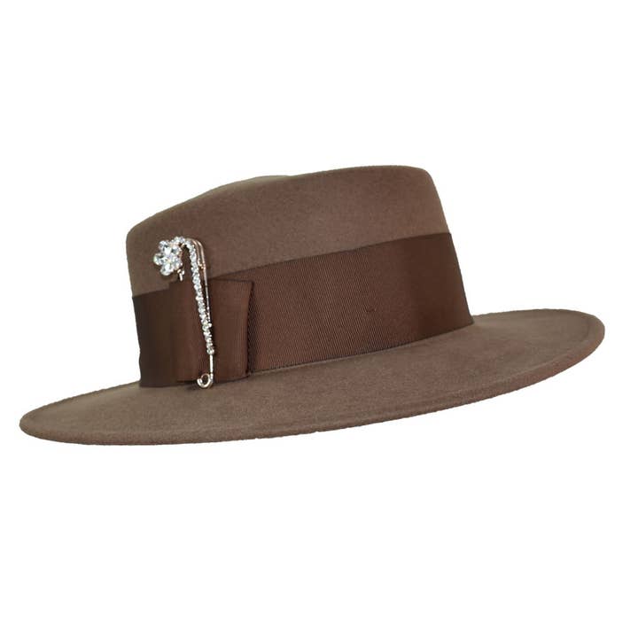 Phelps Flat Top Boater Hat for wholesale by Dupatta Designs