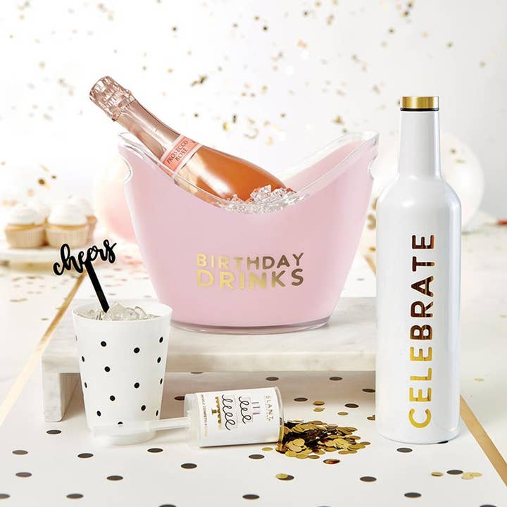 Slant Collections by Creative Brands - Wholesale Ice Bucket - Acrylic Beverage Bucket - Birthday Drinks1