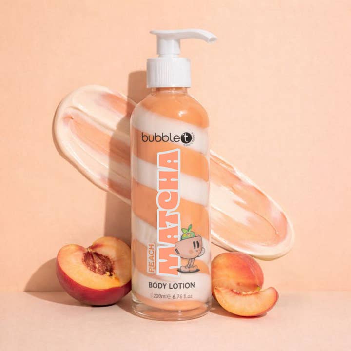 Peach Matcha Body Lotion (200ml) for wholesale by Bubble T Cosmetics