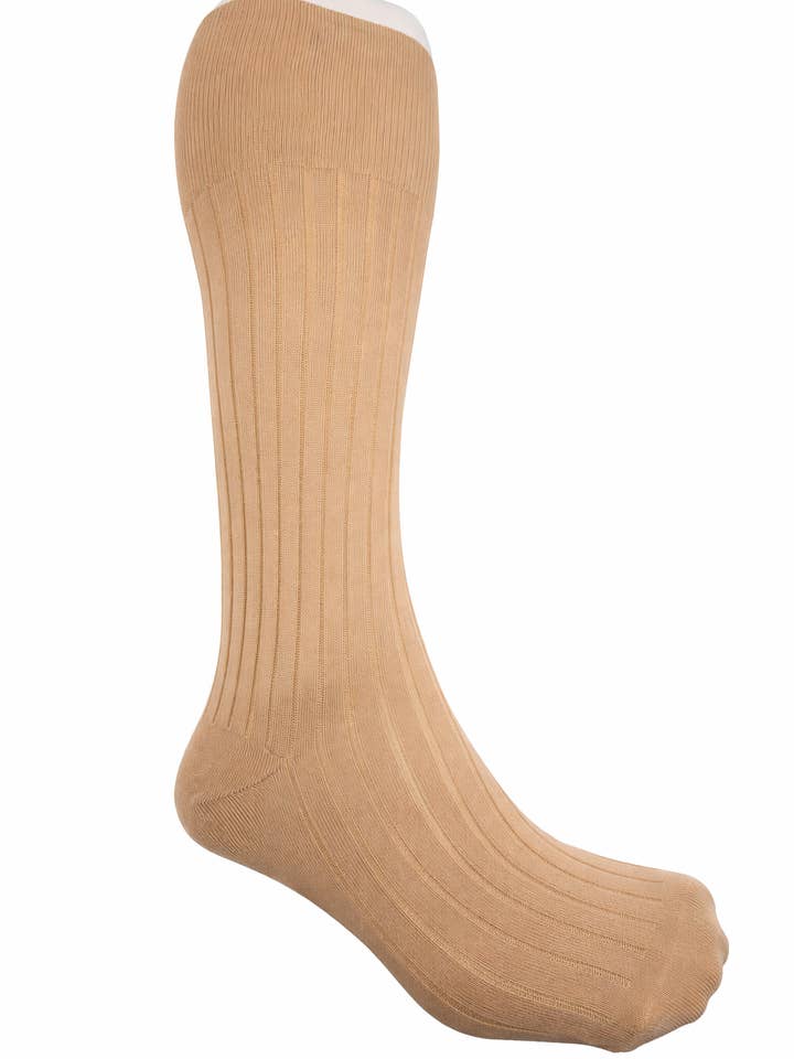 Kvinde Høj Ribstrikket Sok i Kæmmet Bomuld for engroshandel hos SR Peúgas