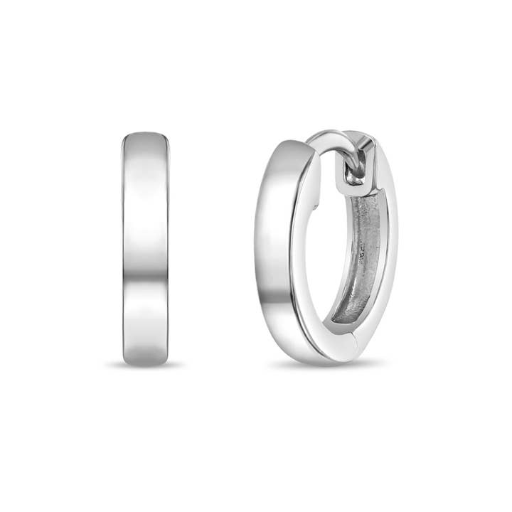 In Season Jewelry - Wholesale Huggie Earrings - Classic Hoop Baby / Girls Earrings 7-11mm - Sterling Silver6