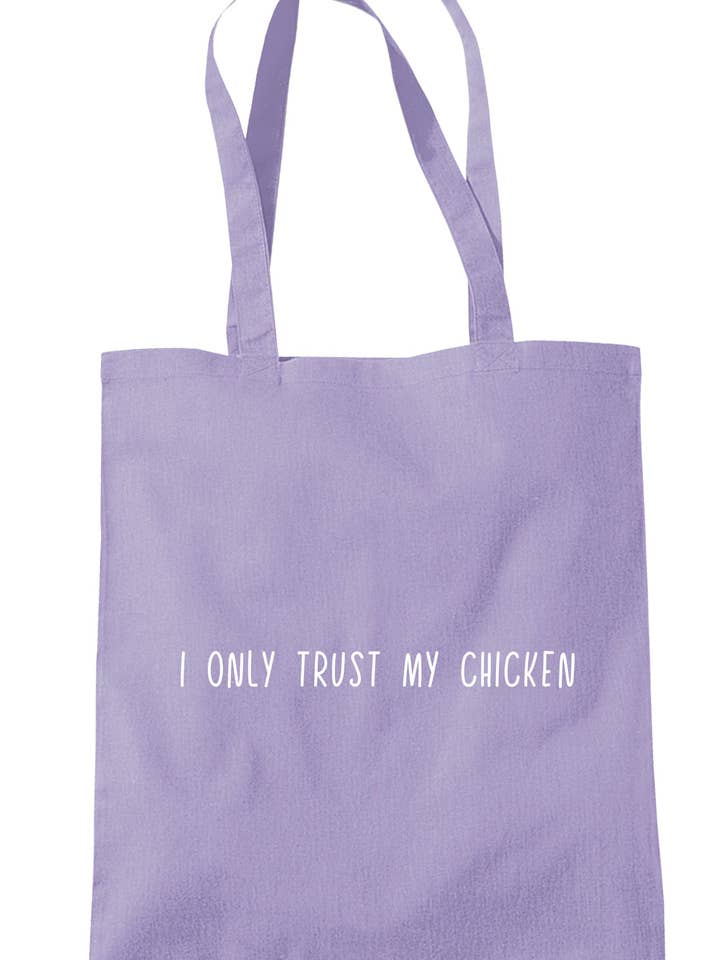 Bolso tote I Only Trust My Chicken S1461 para venta al por mayor de Illustrated Identity
