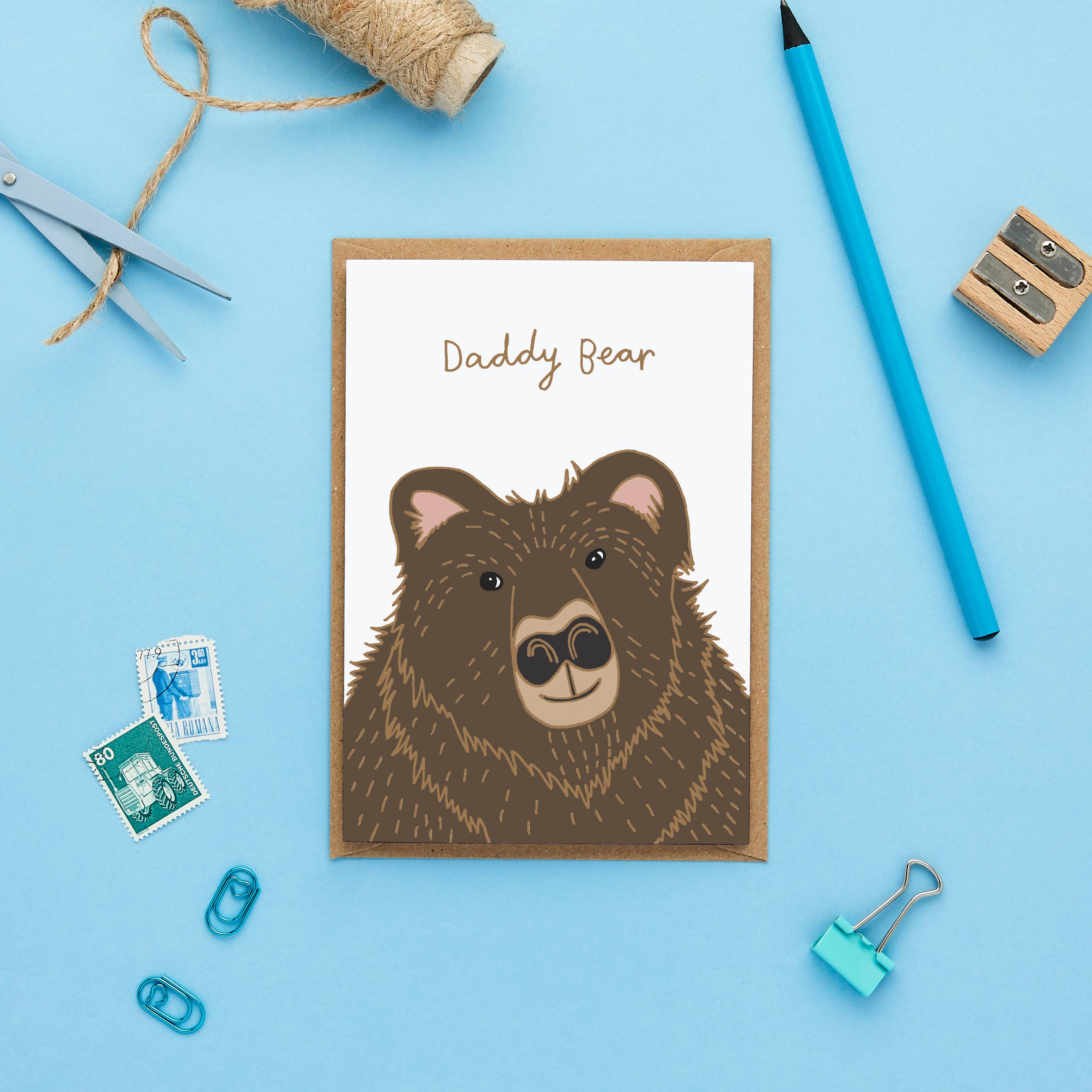 You've Got Pen On Your Face - Venta al por mayor Tarjetas del Día del Padre - Tarjeta de papá oso | Bonita tarjeta para el día del padre | Tarjeta de cumpleaños para papá1