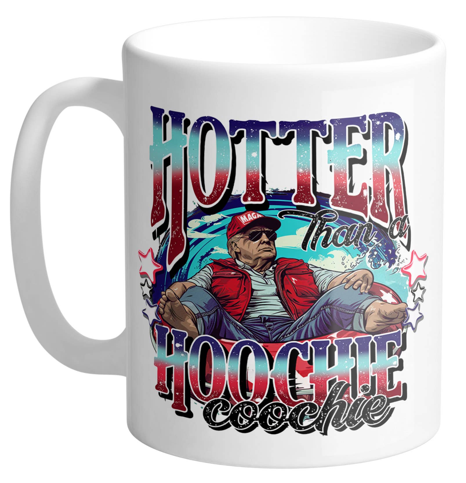 God And Glory Gifts - Wholesale Coffee Mug - Trump Hotter Than A Hoochie Ceramic Coffee Cup0