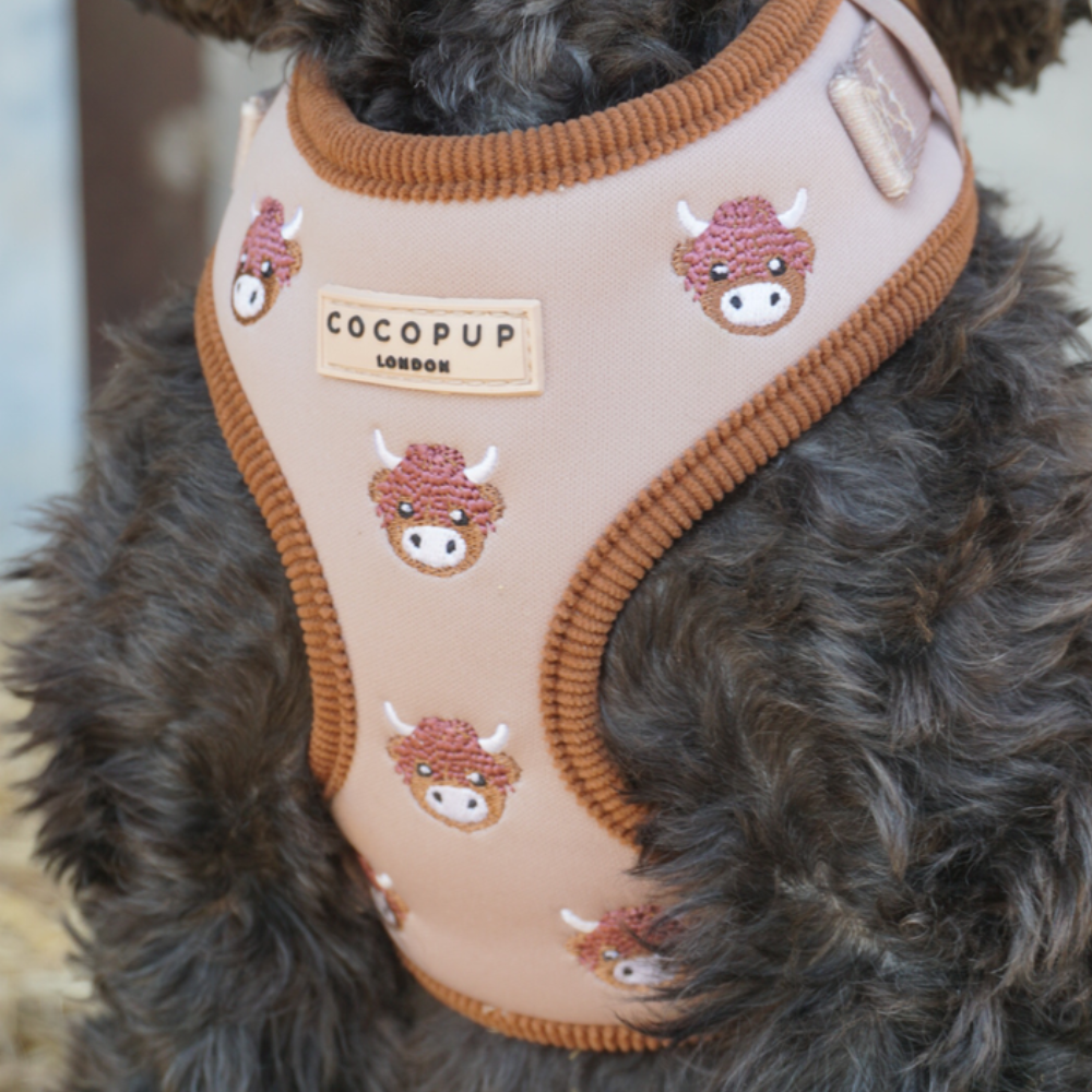 Cocopup London - Wholesale Pet Harness - Dog - Harold the Highland Cow Adjustable Neck HARNESS7