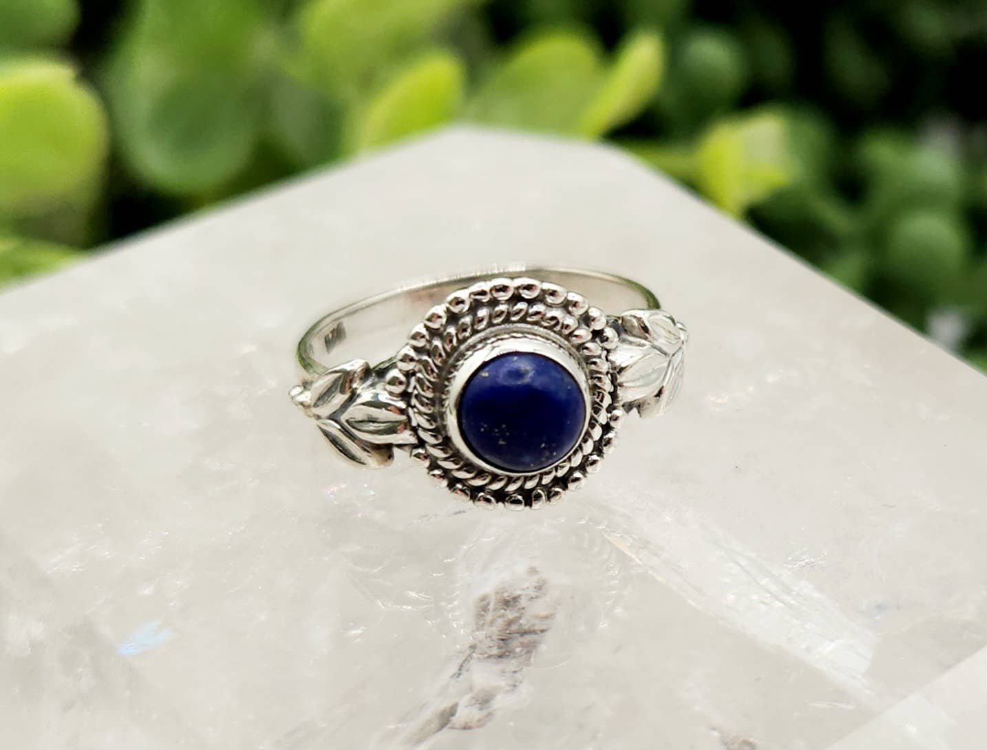 Meraki Gemstones – Engroshandel Solitairering – Lapis halvædelstenring - Sterlingsølv/.9251