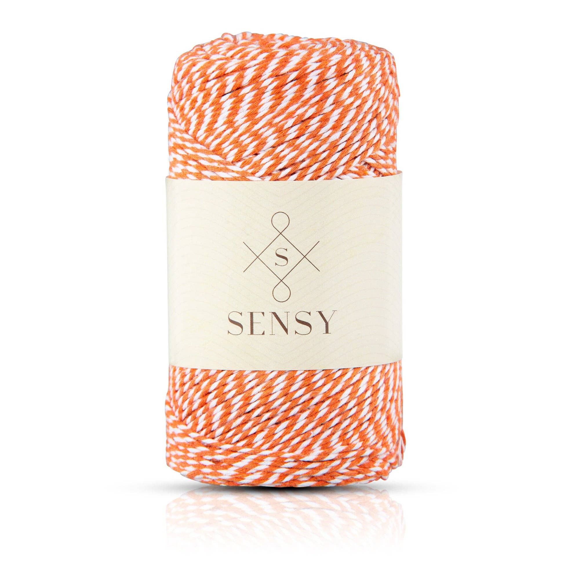 Sensy - Vendita all'ingrosso Spago - Sensy Premium spago a righe 100% cotone, 2 mm - 220 metri10