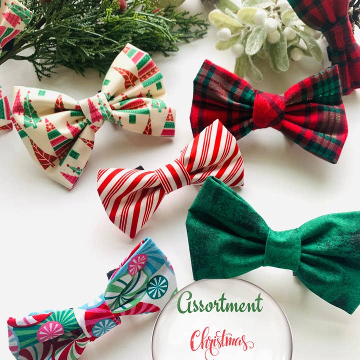 Walking Paws Boutique - Wholesale Pet Bow Tie - Dog - Assortment pet bowties, adjustable and removable, holiday1