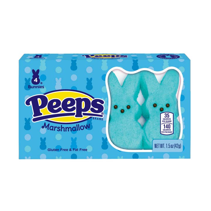 PEEPS 4ct Blue Marshmallow Bunnies, 24ct for wholesale by Grandpa Joe's Candy Shop