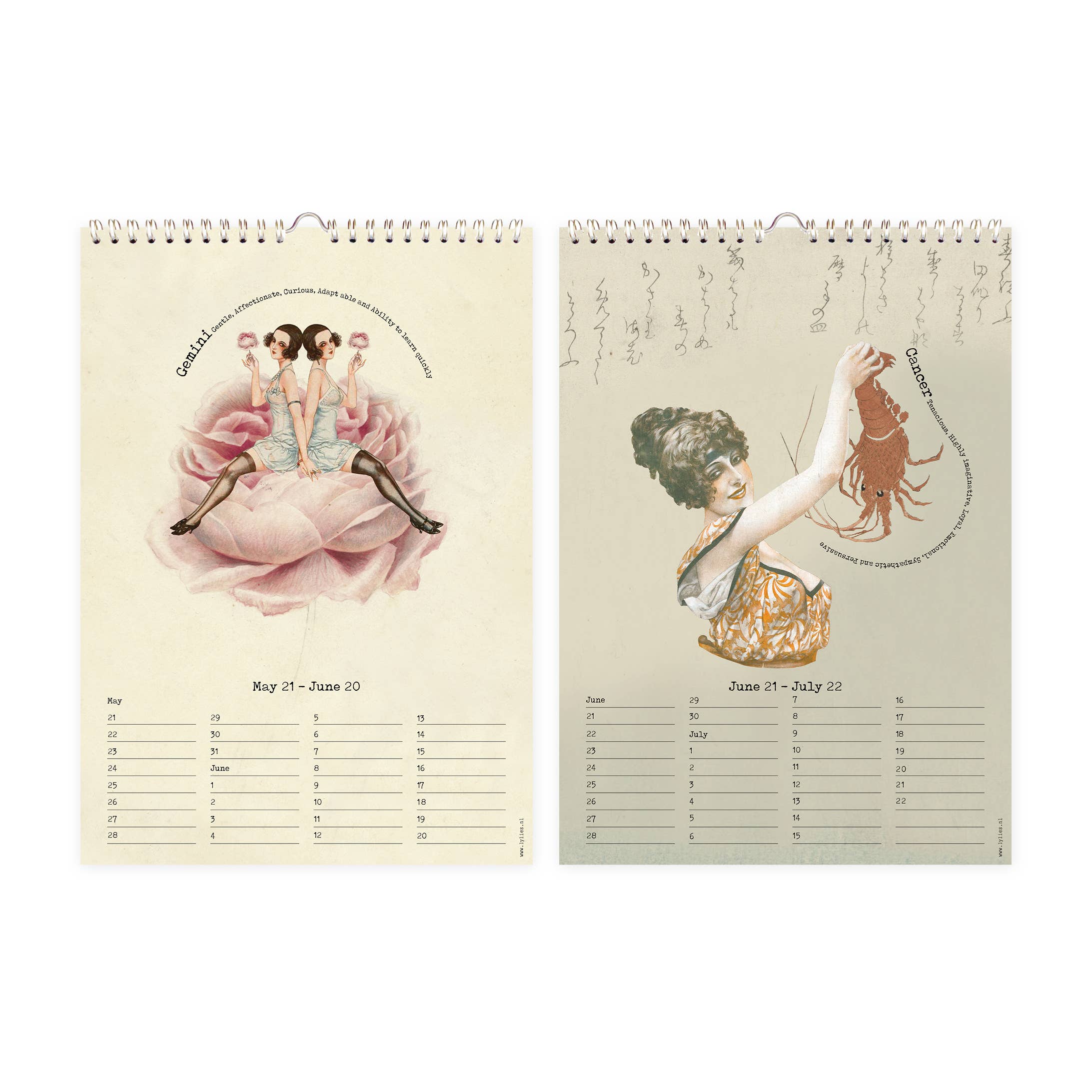 Lylies – wholesale Calendar – Birthday calendar collages Rijksmuseum constellations A44