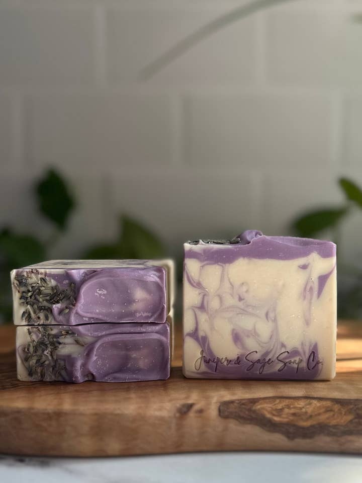 Frankincense & Lavender - Tallow & Goat Milk Soap (All Natural) for wholesale by Juniper & Sage Soap Co. LLC