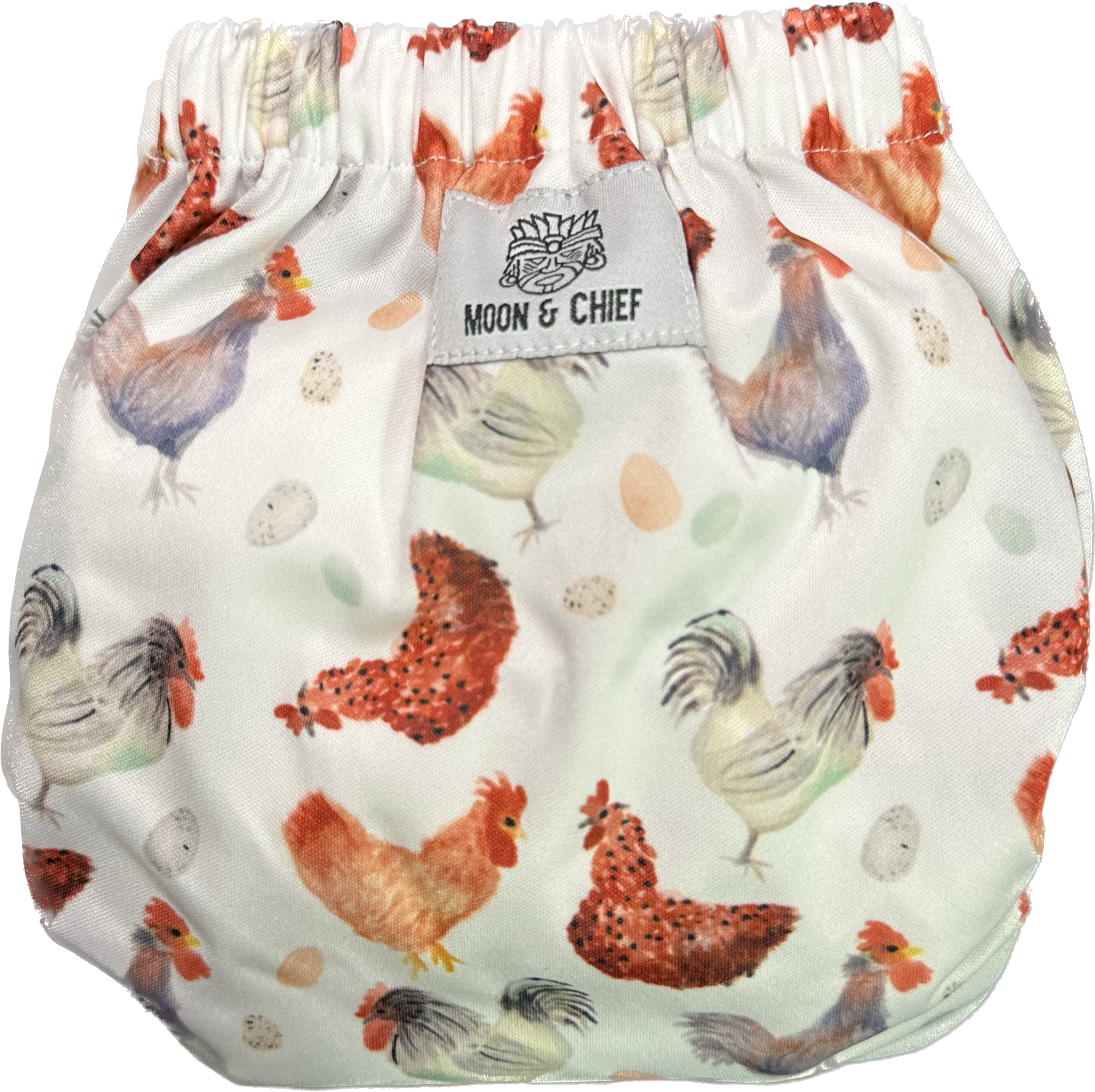 Moon & Chief, LLC - Venta al por mayor Pañales de tela - Bebés - Paño ecológico TOA con diseño de gallinas - Feelin' Clucky1