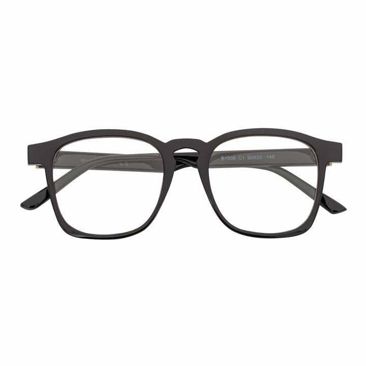 DINAMARCA - Gafas Cuadradas de Montura de Cuerno con Lentes Transparentes para Luz Azul Negro para venta al por mayor de Morspecs