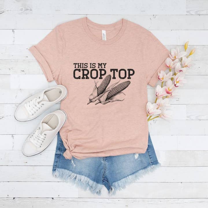 This Is My Crop Top Funny Pun T Shirt for wholesale by Sister Ray