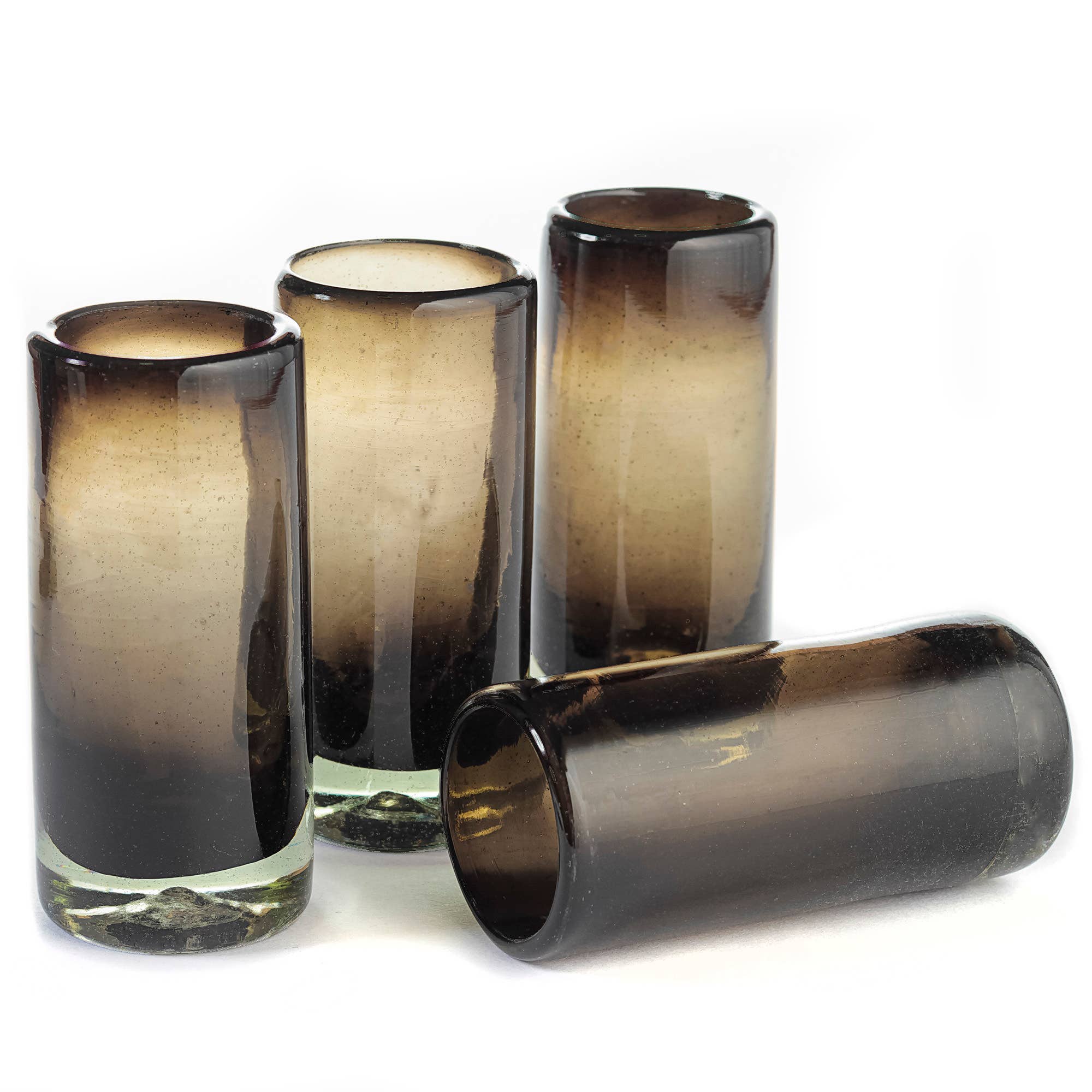 MEXTEQUIL - Wholesale Shot Glass - MEXTEQUIL Hand-Blown Shot Glasses - Set of 4 - 2 Oz-Smoke5