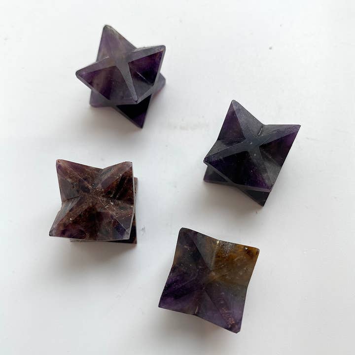 VIE – Pedra/cristal espiritual por atacado – Estrela Merkaba Pequena, 2cm