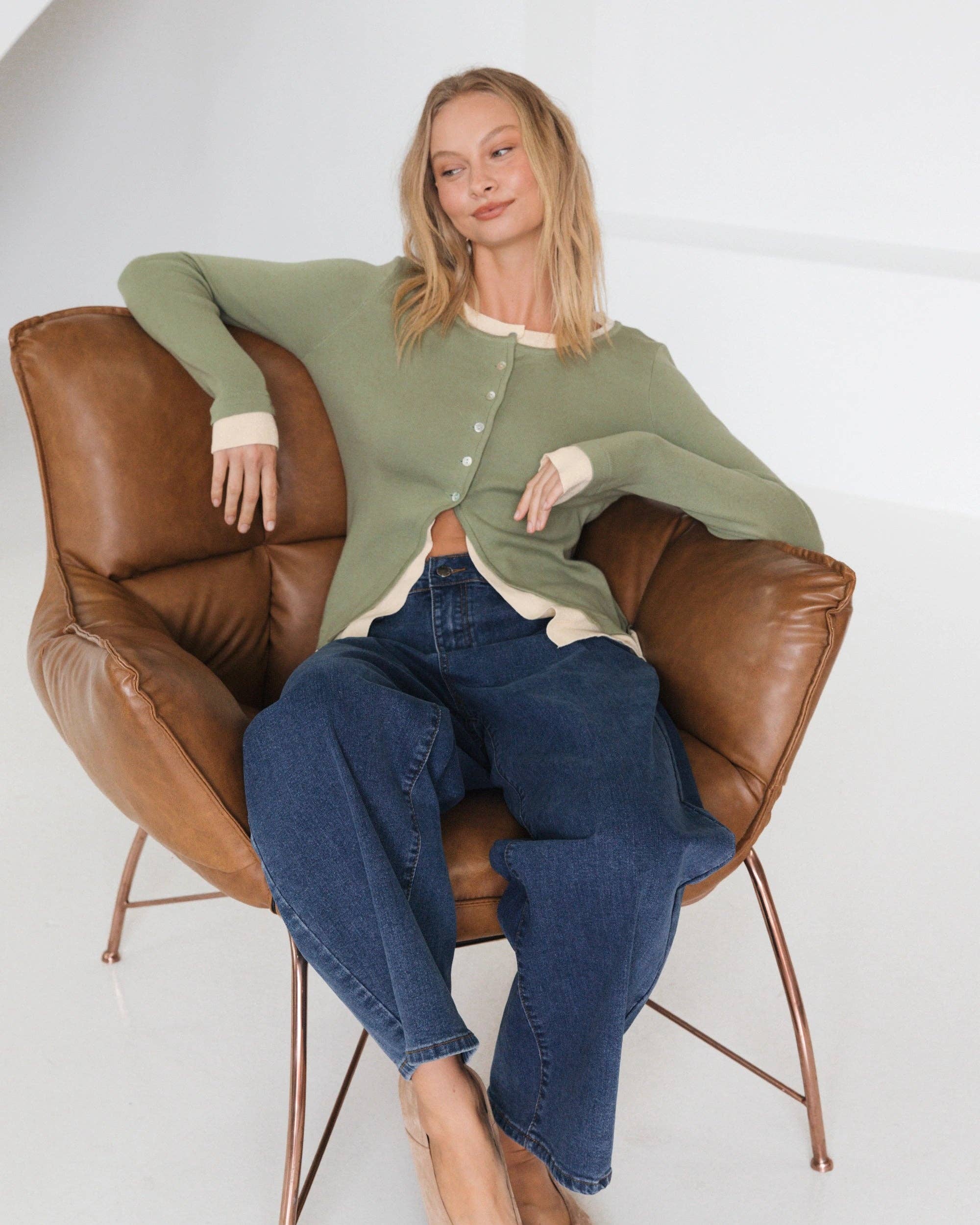 Global Fashion House - Wholesale Cardigan - Women's - CONTRAST TRIM CADIGAN4