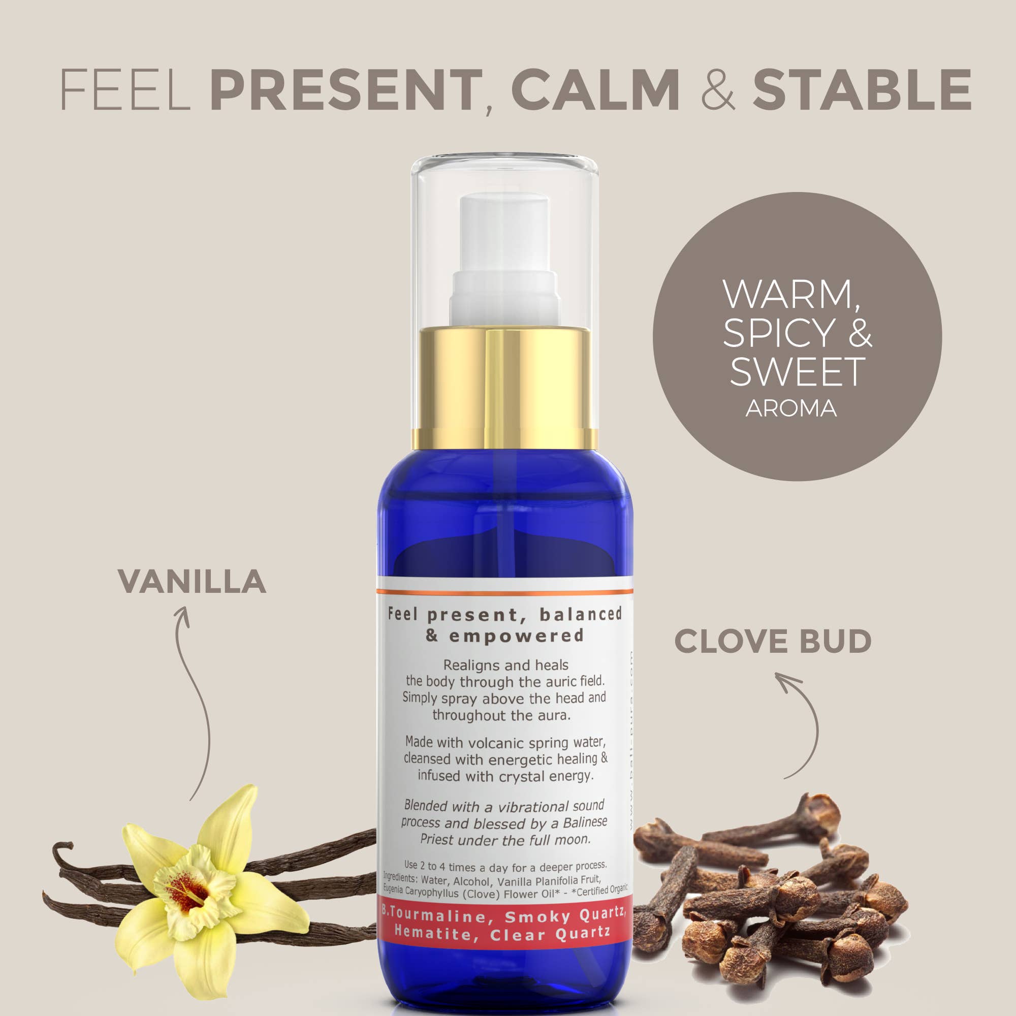 Balipura – Aromatherapy & Holistic Wellness – wholesale Kristallspray – Balipura – jordande mist | Känn dig rotad och närvarande1