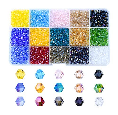 Wholesale Mandala Crafts Bicone Crystal Beads for Jewelry Making Faceted  Bicone Crystal Glass Beads for Jewelry Making Crafts Beading for your store  - Faire