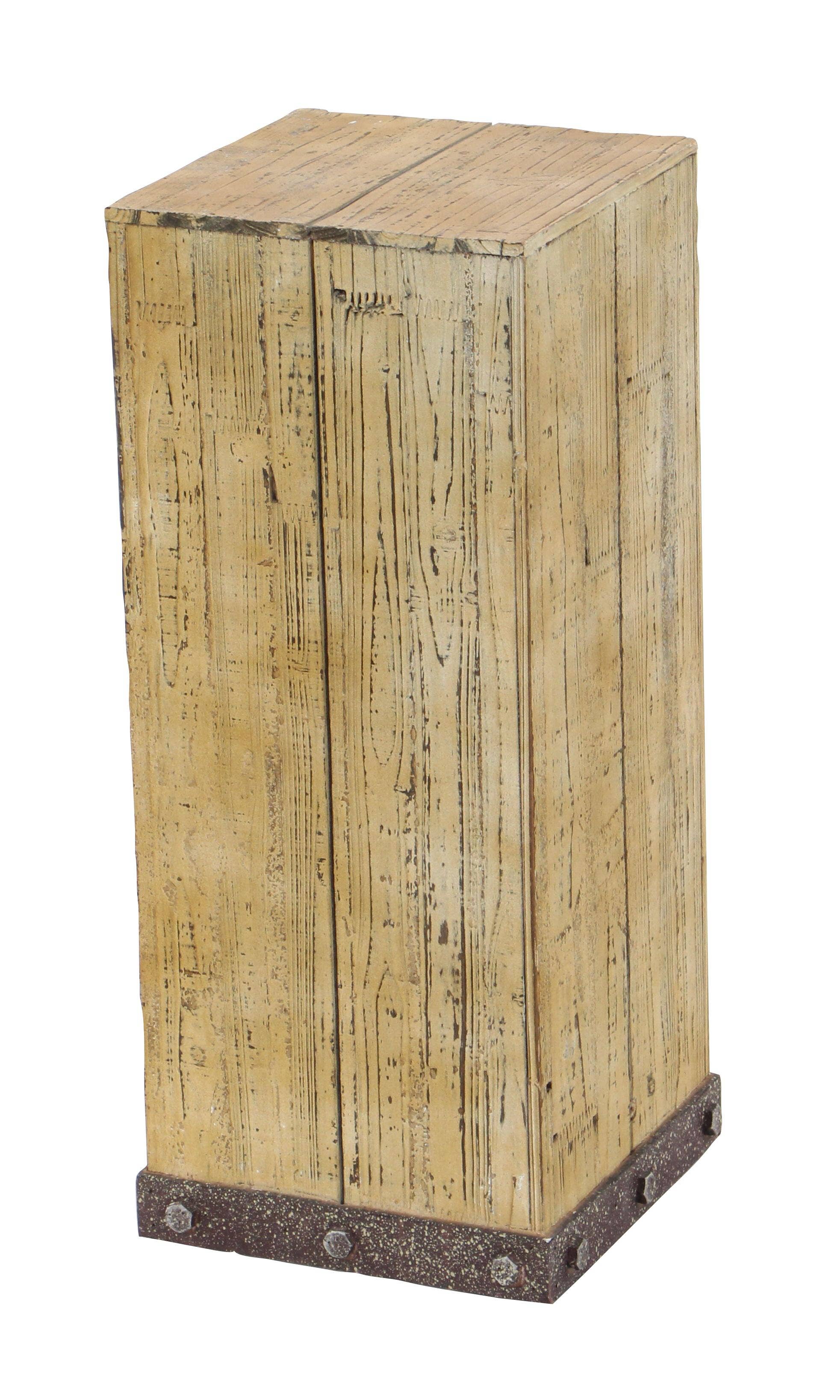 Deco Marché - Wholesale Side Table - Rustic Brown Wood Pedestal Table Set3