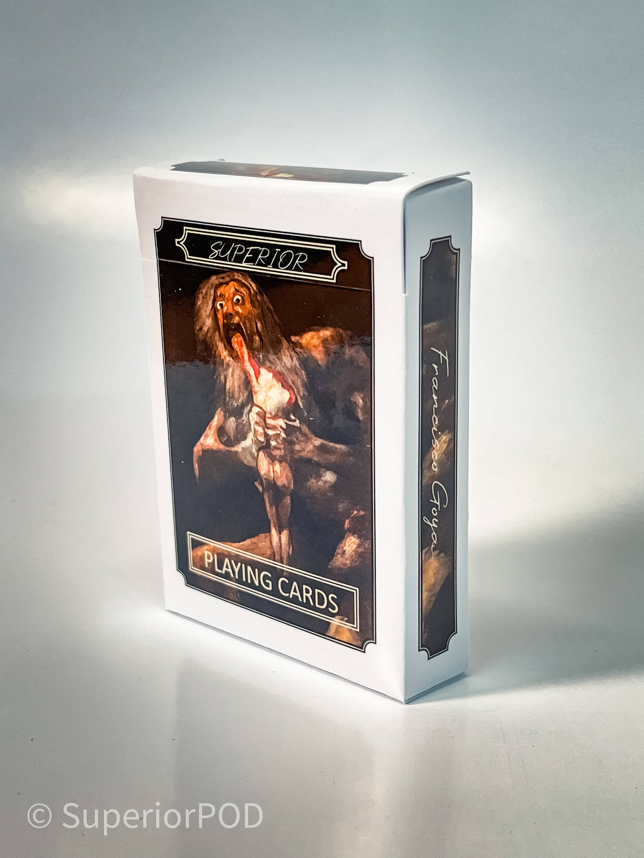 Superior Print on Demand – Cartas de jogar por atacado – Francisco Goya Saturno Devorando o Filho a Jogar Baralho de Cartas0