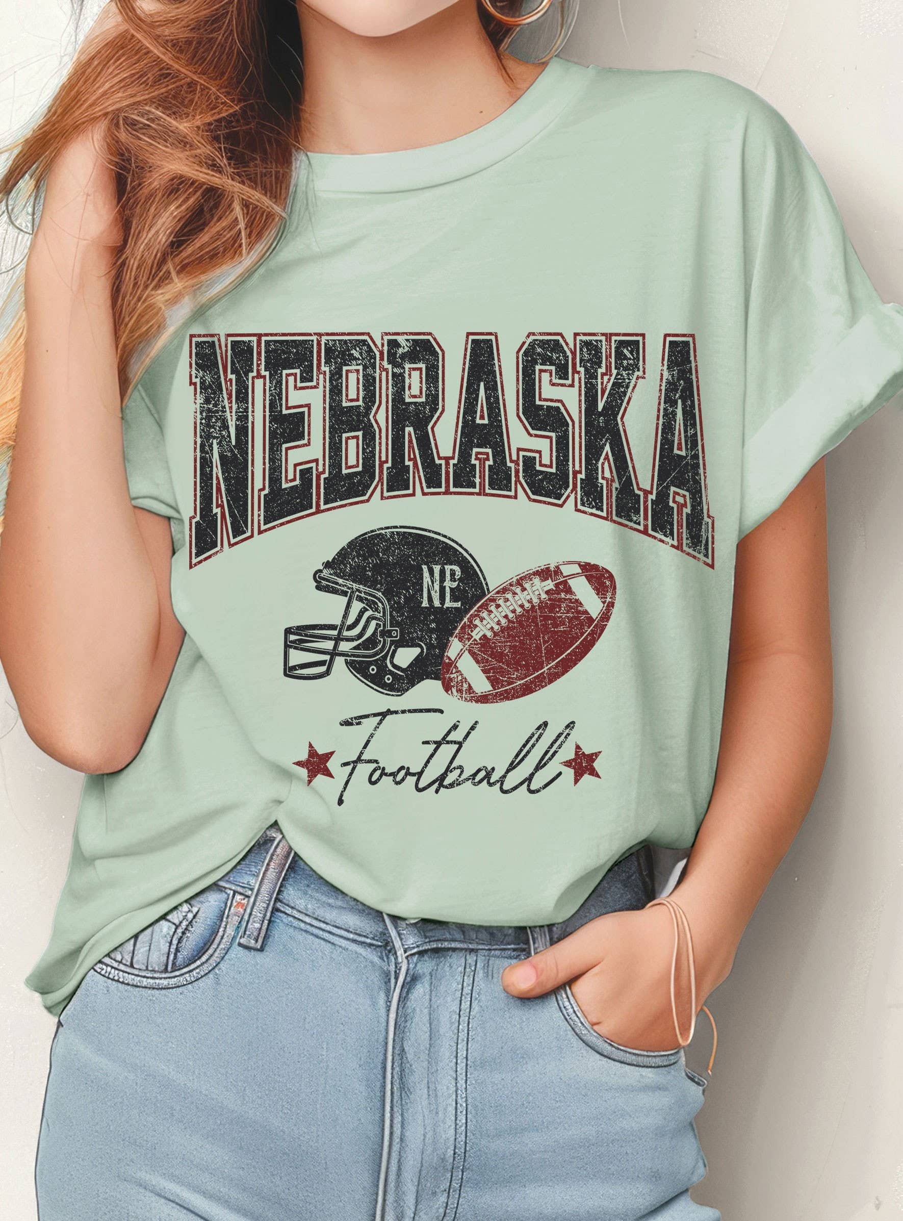 Rustee Clothing - Wholesale Screen Printed T-Shirt - Women's - NEBRASKA GRAPHIC TSHIRTS6