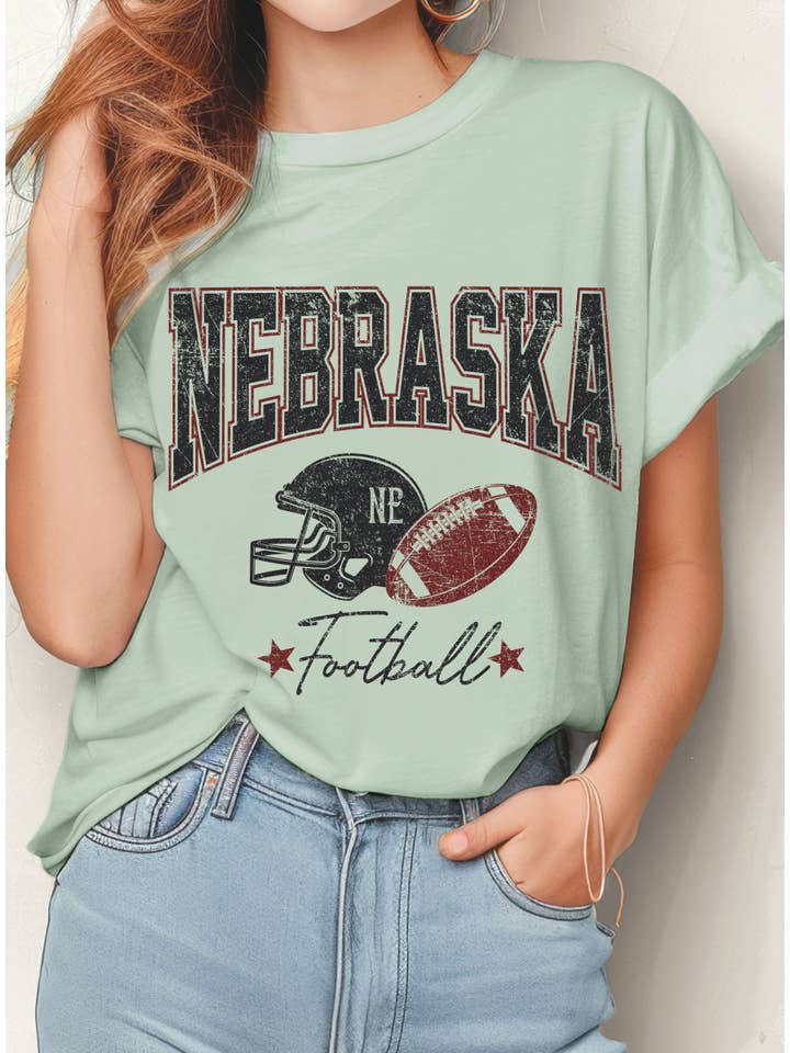 Rustee Clothing - Wholesale Screen Printed T-Shirt - Women's - NEBRASKA GRAPHIC TSHIRTS6
